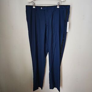 Paisley & Gray Pants Blue Black Stripe Slim Fit Business Casual Formal 36x32